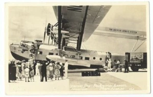PANAMERICANO Sikorsky S-40 Día del Visitante MIAMI FL Pan Am AEROPUERTO Gerecke RPPC - Imagen 1 de 2