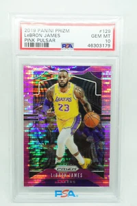 2019-20 Panini Prizm LeBron James #129 Pink Pulsar 2/42 PSA 10 LAKERS SUPER RARE - Picture 1 of 2