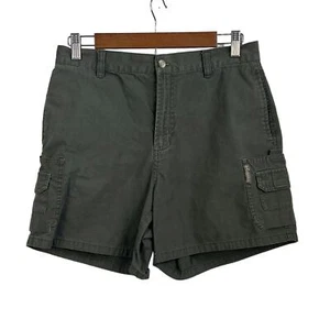 COLUMBIA WOMENS WHITE FALLS OUTDOOR MID RISE CARGO SHORT OLIVE GREEN MEDIUM EUC - Picture 1 of 11
