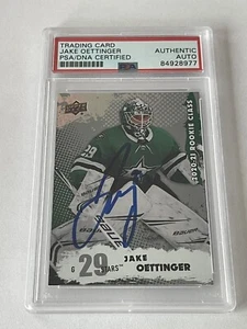 Jake Oettinger Signed UD Rookie Class Card Slabbed PSA DNA PSA/DNA DALLAS STARS - Picture 1 of 2