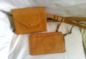HOBO BRAND LEATHER FLAP STYLE ORGANIZER WALLET BELT BAG/ WRISTLET - Picture 1 of 6