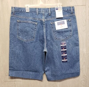 Saddlebred Shorts Mens 40 Denim Cutoff Classic Cowboy 11" Bermuda Jean Jorts BL - Picture 1 of 11