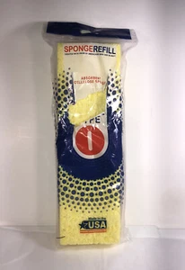 Sponge Mop REFILL TYPE i yellow cellulose squeeze Head butterfly pad 9.5"x3" LCI - Picture 1 of 3