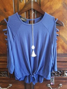 Youth girls Ally B blue top girls size large - Picture 1 of 7