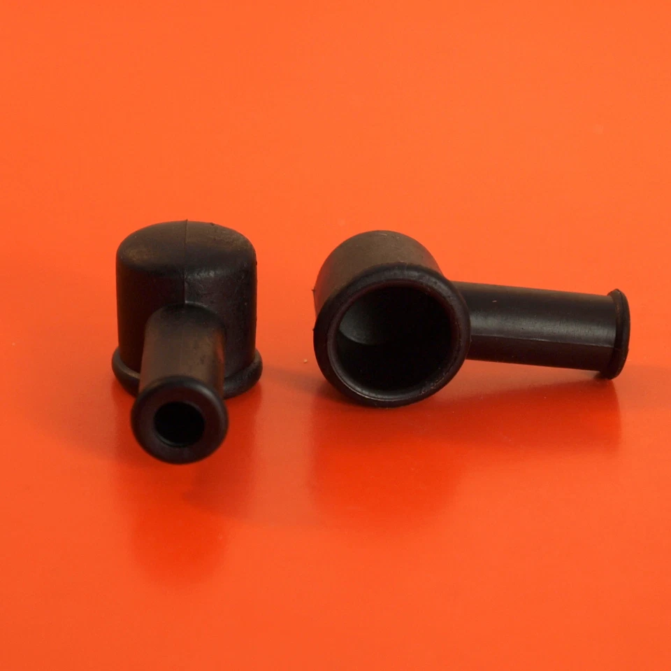 2 x Small Black Angled Terminal Insulating Boot/Cover - Lucas Rist Type - Image 1 of 1