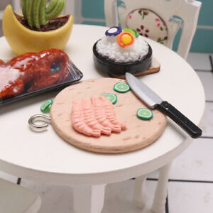 2PC Doll House Miniatures 1:12 Scale Kitchen Cutting Board Decorate Accessories