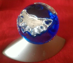Mini Globus Welt Weltkugel, Swarovski, Kristall Blau - Bild 1 von 6