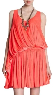 Lanvin Neon Coral Assymetrical 2013 Cocktail Dress Size 34 - Image 1 of 4