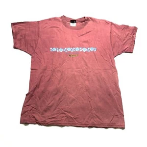 Volcom Hawaiian Island Kauai T-Shirt Men XL Maroon Cotton Crew Neck Short Sleeve - Picture 1 of 13