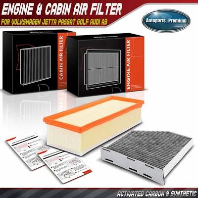 Filtro de aire de motor y cabina para Volkswagen Jetta Passat Golf GTI Audi A3 Q3 TT Foto 1 de 4