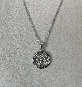 Tree of Life Necklace Silver Pendant on Sterling Silver Chain - Picture 1 of 6