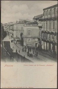 Postkarte MESSINA Cavour Kurs mit Brunnen "Gennaro" - Bild 1 von 1