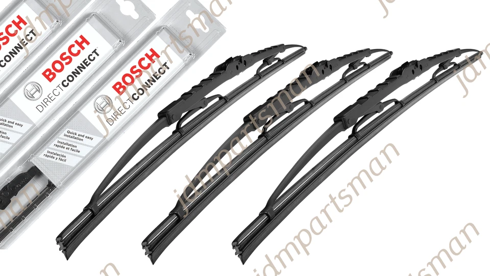 JUEGO DE 3 ESCOBILLAS LIMPIAPARABRISAS DELANTERAS Y TRASERAS BOSCH 20"/18"/18" para NISSAN 350Z  Foto 1 de 1