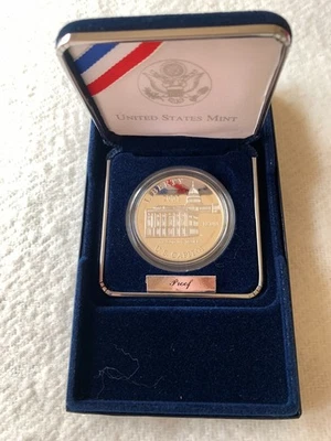 2001 U.S. Mint Capitol Visitor Center 90% Proof Silver Dollar with OGP and COA - Image 1 of 3