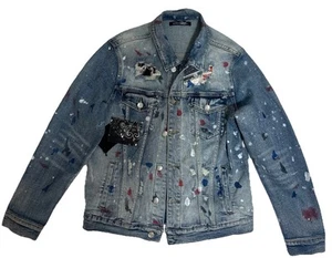 Embellish By Design NYC Unisex Rebel Jeansjacke blau Patchwork Large authentisch - Bild 1 von 24