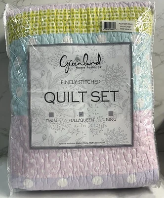 Greenland Home Fashions Full/Queen Size Kids Quilt Pastel Colors Butterflies - Image 1 of 4