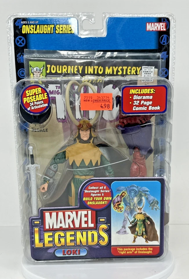 Marvel Legends LOKI Onslaught Serie BAF 2006 Toybiz Variante Cuerno Largo NUEVO Foto 1 de 4