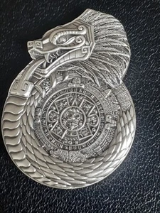 1oz Silver Coin Aztec Mayan Dragon DRAGONS OF THE WORLD 2025 Fiji With COA - Picture 1 of 5