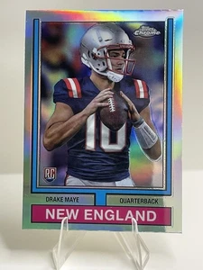 2024 Topps Chrome - 1974 Topps Football Drake Maye #74TF-3 Refractor (RC) - Bild 1 von 2