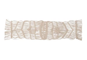 Mud Pie Macramé Boho Corredor de Mesa o Colgante de Pared Algodón 70 Pulgadas - Imagen 1 de 2