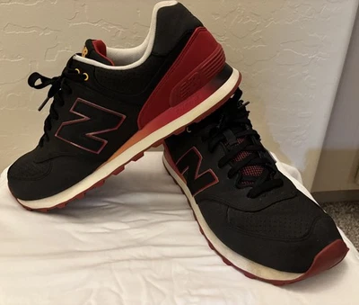 EUC New Balance 574 Black Red Running Shoes Sneakers Men’s size 12 D ML574RAA - Image 1 of 4