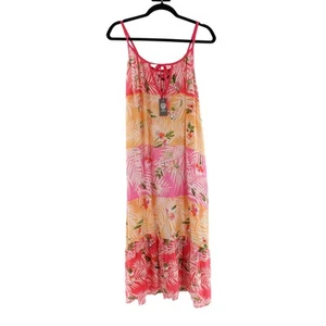 Kimono copricostume Vince Camuto color block stampa tropicale caftano #K214 - Foto 1 di 3