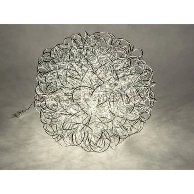 XXL LED Deko Kugellampe, Leuchte DRAHT D.  60cm silber Metall Formano - Bild 1 von 2