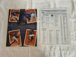 Tarjeta de puntuación vintage de la Universidad de Florida, día del juego de béisbol  - Imagen 1 de 12