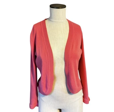 Talbots Made In Italy Coral Open Shrug Knit Long Sleeve Cardigan Sz S - Image 1 of 4