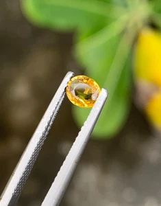 0,52 kt natürlicher blonder gelber Saphir ovaler Schliff 5 mm loser Edelstein aus Sri Lanka - Bild 1 von 18