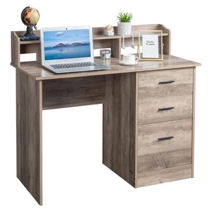 43"Computer Desk Corner Gaming Desk PC Laptop Study Table Workstation w/3 Drawer - Picture 1 of 8