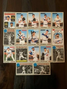 2019 Topps Heritage LOS ANGELES DODGERS Base Team Set of (17) Bellinger Kike Ryu - Picture 1 of 1
