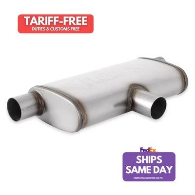 Flowmaster FLO72206 Oval 24 in Long Stainless Muffler Universal Performance Part - Image 1 of 4