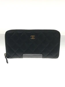 CHANEL Long Wallet Timeless Classic AP0242 Matelassé Caviar CC Black Pre-Loved - Picture 1 of 7