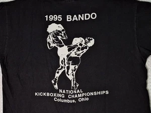 Vintage 1995 Martial Arts Bando National Kickboxing Championships T-shirt Size L - Picture 1 of 8