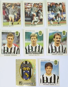 Calciatori 1991-92 panini Stock 8 Stickers Juventus Shield Conte Kohler Reuter - Picture 1 of 3