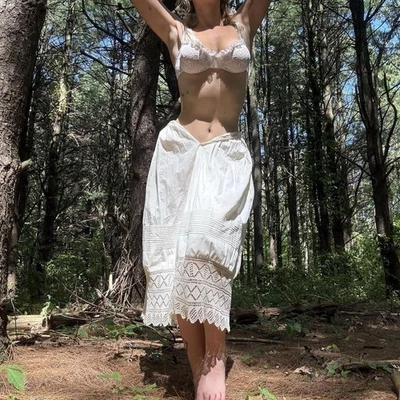 Antique Crochet Lace Petticoat - Image 1 of 4