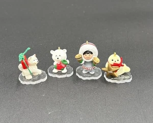 1990 Hallmark Miniature Ornaments Little Frosty Friends Complete Set of 4 - Picture 1 of 10