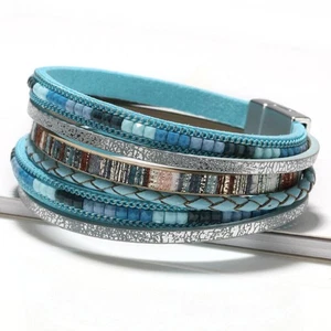 Boho Bangle Boho Stacked Bracelet Layering Bracele Multi-layer Wristband - Picture 1 of 4