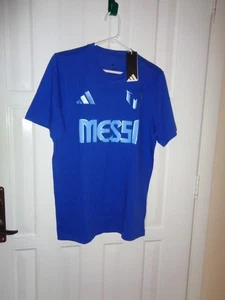 Adidas MESSI Blue T Shirt Size Small NWT - Picture 1 of 3