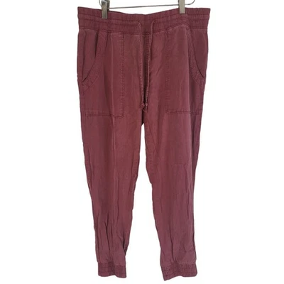 Gap Lounge Pants S Womens Purple Pull On Cuffed High Rise Slash Pocket Joggers - Image 1 of 4