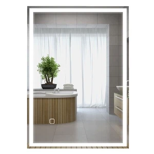 HOMCOM Illuminated Bathroom Mirror with LED Lights 3 Colours Defogging Film - Picture 1 of 11