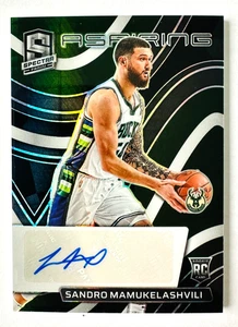 2021-22 Panini Spectra Sandro Mamukelashvili AUTO RC SILVER Prizm Aspiring Bucks - Bild 1 von 3