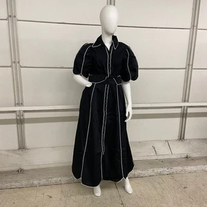 FARM RIO Short Sleeve Midi Dress Women's Size L Black/White 329513 - Picture 1 of 7