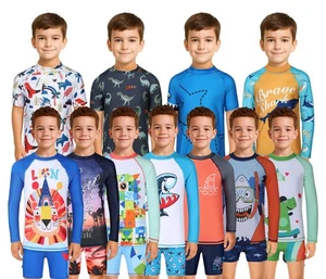 A2Z 4 Kids Boys Swimming Costume Kids Beach Bathing Swim Set Two Piece Swimsuit - Picture 1 of 79