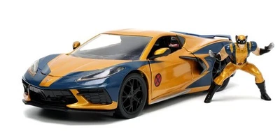 JADA TOYS,CHEVROLET Corvette Stingray with WOLVERINE 2020 MARVEL X-MEN figure... - Image 1 of 4