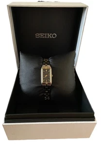 Seiko by Seconda V116-0AH0 SOLAR POWERED Gold and Silver plate Ladies Watch - Picture 1 of 12