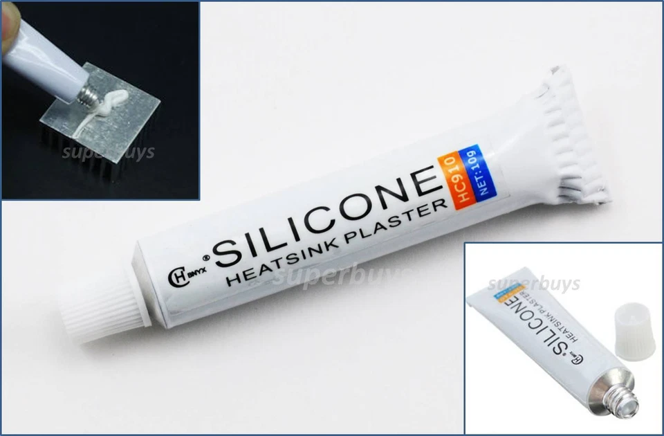 Thermal Silicone Conductive Adhesive Glue Bond Bind Paste Tube Heatsink Plaster - image 1 of 3