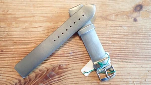 Philip Stein 2-IBL-XL-RB Gray 20mm Leather two piece wrist watch band - Picture 1 of 4