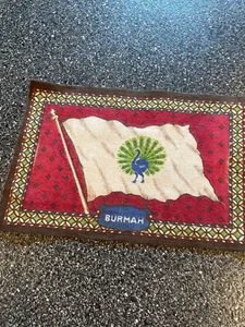 2 Bandiere in feltro di seta tabacco vintage (BURMAH & SAMOA), 1915 - Foto 1 di 2